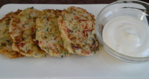 Кабачковые оладьи с курицей