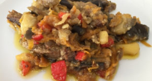 Мясо с баклажанами