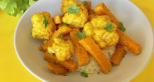 Цветная капуста запеченная с кунжутной пастой