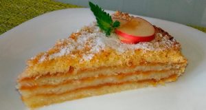 Очень вкусный насыпной яблочный пирог