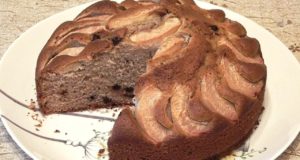 Пирог с грушами и шоколадом