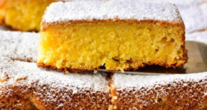 Заливной пирог с яблоками