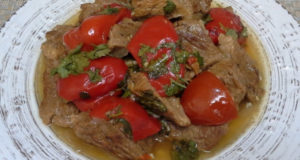 Говядина с овощами в пиве