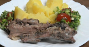 Мясо на водяной бане с травами
