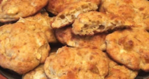 Печенье творожноовсяное с яблоками и цукатами