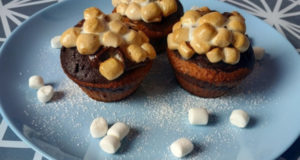 Шоколадно кокосовые капкейки с маршмеллоу