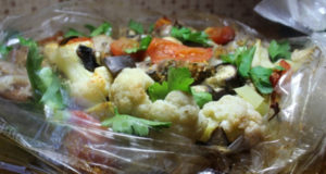 Овощи с ребрышками в рукаве