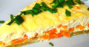Морковный пирог с творогом