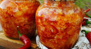 Салат с рисом и овощами на зиму