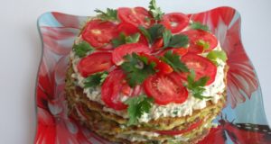 Закусочный кабачковый торт