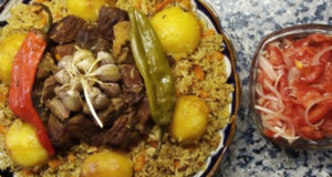ПЛОВ с картошкой и салат АЧЧИК ЧУЧУК