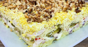 Салат с куриной грудкой 9 слоев наслаждения