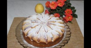 Творожная шарлотка с яблоками