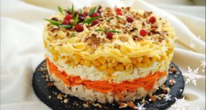 Слоёный салат Фантазия на праздничный стол