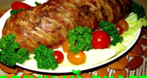 Мясной рулет из фарша