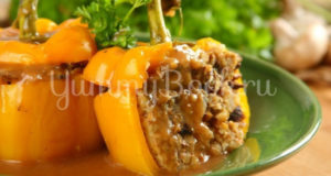 Фаршированный перец с копченым сыром