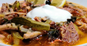 Солянка мясная сборная с каперсами