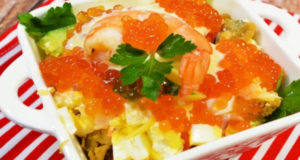 Праздничный салат с морепродуктами