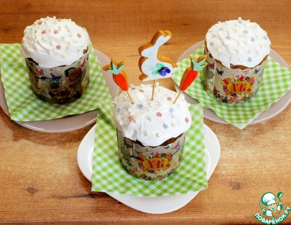 Морковный кулич на опаре