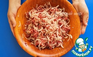 Слоёный хлеб с мясом