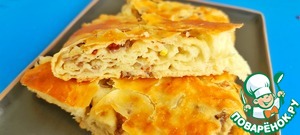 Слоёный хлеб с мясом