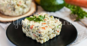 Салат "Оливье" без майонеза и картофеля