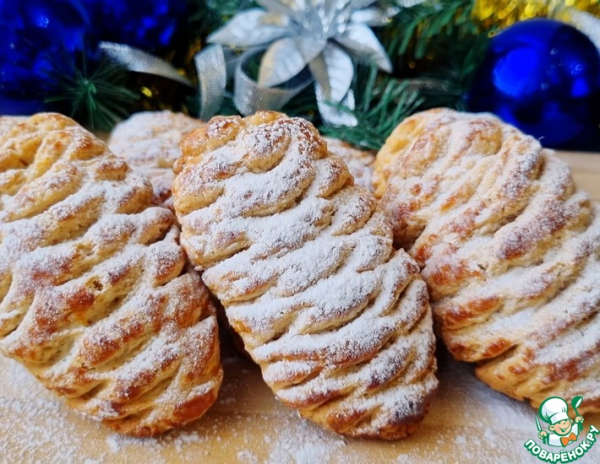 Печенье Шишки с помощью ложки