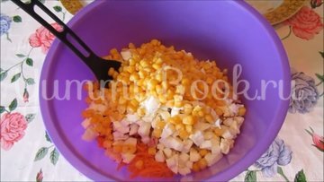 Салат с копченой курицей и морковью по-корейски
